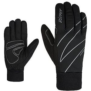 Ziener UNICA langlauf/nordic/crosscountry-handschoenen voor dames, soft-shell, winddicht, ademend, zwart, 8