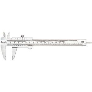 Starrett 125MEA-6/150 Vernier schuifmaat, 150 mm / 6 inch Range, 02 mm / .001 graden
