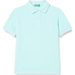 United Colors of Benetton Poloshirt voor kinderen en jongeren, Aqua 22b, 130 cm