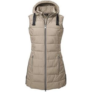 G.I.G.A. DX Dames gewatteerd vest met afneembare capuchon/functioneel vest in dons-look GW 5 WMN QLTD VST, lichtbeige, 38, 41774-000, lichtbeige, 38