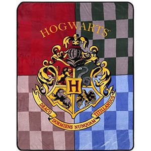 Kleurrijke sprei/deken 120x150 cm Zweinstein Harry Potter