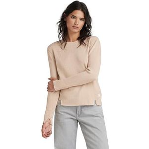 G-STAR RAW Geribbelde jumper, Beige (Moonlight D24486-d563-g287), XS