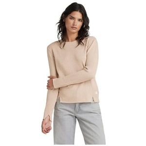 G-STAR RAW Geribbelde jumper, Beige (Moonlight D24486-d563-g287), XS