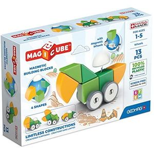 Geomag 202BLME Magnetic dice for Children, Green Yellow, 13 Pieces