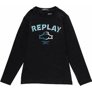Replay T-shirt voor jongens, 098 Black, 16 Jaren