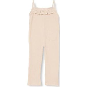 Koton Babygirl jumpsuit, vierkante hals, mouwloos, zakdetail, ruffled, jumpsuit, jurk, beige (050), 18-2 Jahre