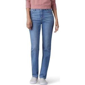 Lee Dames direct slank klassieke Relaxed Fit Monroe rechte been Jean, blauw, 40 NL/Lang