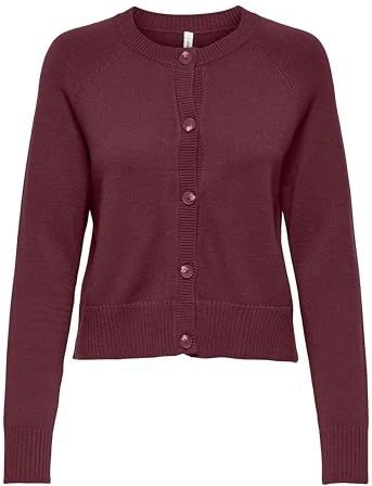 Only Onlkatia ls short cardigan cc knt bordeaux