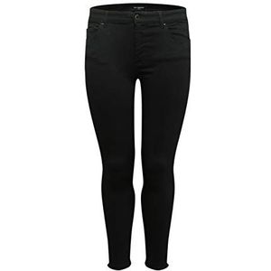 ONLY CARMAKOMA Cropped Regular Waist Skinny Jeans CARWILLY Zwart
