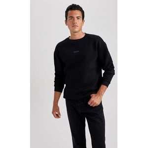 DeFacto Gebreid sweatshirt voor heren, zwart, XL