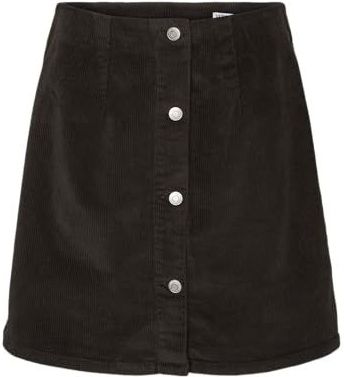 Vero Moda - VMETTA HR SHORT CORD SKATER SKIRT - Chocolate Torte - Strokenrok
