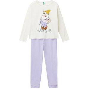 United Colors of Benetton Pyjamaset voor meisjes en jongens, Wit, 90 cm
