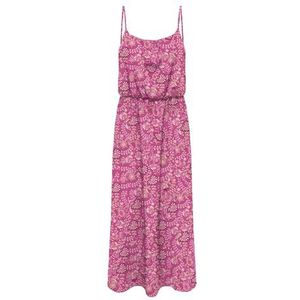 Onlnova Life Elite Strap Maxi Dress AOP, Fuchsia Fedora, 36