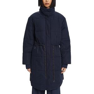 ESPRIT Gerecycled: gewatteerde jas met fleece voering, 400/marineblauw, XS