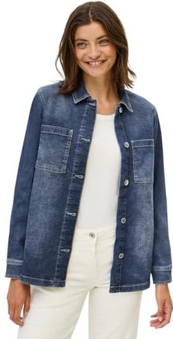 CECIL - Denim Overshirt - Blauw - Katoenmix