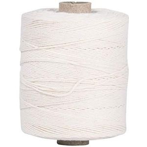 Rayher 7205000 Inslag Touw Rol, 220 M, 1 Mm Ø, 6-Draads, 65 Procent Katoen, 35 Procent Polyester, Wit