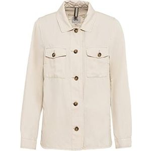 Camel Active - Overshirt - Wolwit - Linnenmix - Ademend