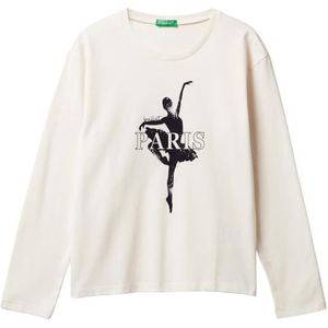 United Colors of Benetton T-shirt voor meisjes en meisjes, Wit, 140