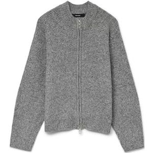 Vmbang - Gebreid Vest - O-hals - Lange Mouwen - Ritssluiting - Regular Fit