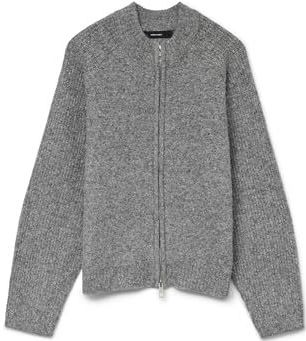 Vmbang - Gebreid Vest - O-hals - Lange Mouwen - Ritssluiting - Regular Fit