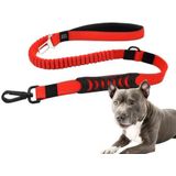 Edipets, Anti-trek-hondenriem + riem, compatibel met auto, 1M / 1.4M, reflecterend, gevoerde handgreep, voor kleine, middelgrote en grote honden (Rood)