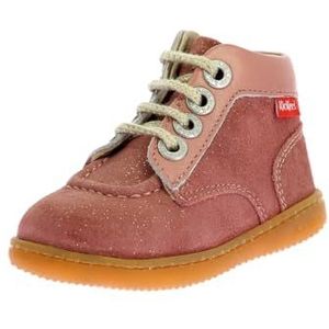 KICKERS KICKICONIC Korte enkelschoenen, uniseks, kinderen, EU 22, lichtroze, glanzend, 22 EU