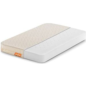 Marcapiuma - matras voor babybed, 83 x 50 cm, hoogte 5 cm, waterschuim, compatibel met Chicco Next2Me Cam Cullami kinderkraft Brevi Nanna Oh Cosleeping, afneembare overtrek, gemaakt in Italië