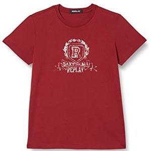 Replay Jongens T-shirt korte mouwen met print, 566 Rubarb, 16 Jaren