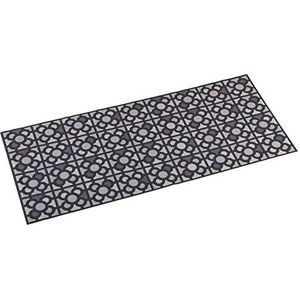Versa Urbana Vinyl tapijt, antislip, hydraulisch, afmetingen (H x B x D) 2 x 50 x 120 cm, polyester, grijs en wit