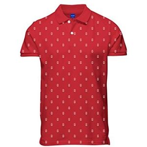 JACK & JONES JORCOLLECT Polo SS FST Poloshirt voor heren, rococco rood, M, Rococco Red, M