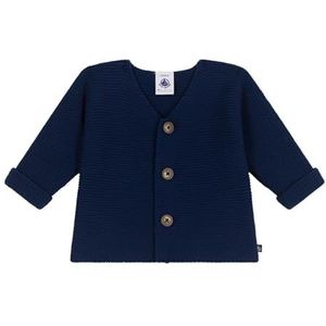 Petit Bateau Unisex Baby A0CES gebreide jas, blauw, 18 maanden, blauw, 18 Maanden
