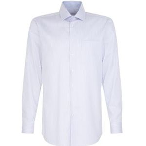 Seidensticker Zakelijk overhemd voor heren, regular fit, strijkvrij, kent-kraag, lange mouwen, 100% katoen, lichtblauw, 38