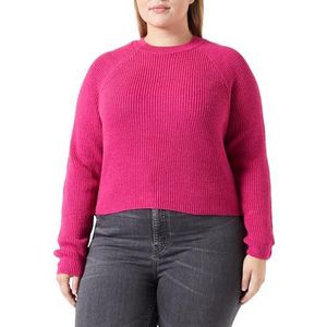 DeFacto Damestrui met lange mouwen, blouses & tunieken, pullover voor dames, wintertrui, regular fit, ronde hals, roze, XS