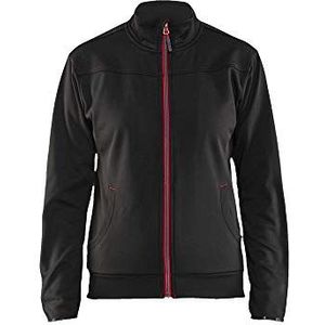 Blaklader 339425269956XL dames sweatshirt met ritssluiting, zwart/rood, maat XL