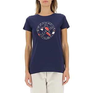 Jeep O102614-A184 J T-shirt print Star Botanical J22W dames Deep Blue XL, Diep blauw, XL