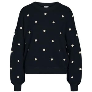 Noisy may Dames Nmcharlott L/S O-Neck Knit FWD Noos, zwart, S