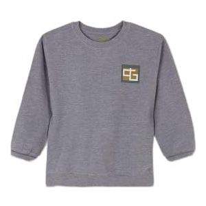 Gocco Sweatshirt met ronde hals, logo, lichtgrijs gemêleerd, standaard voor kinderen, Grijs licht mengsel, 9-10 jaar