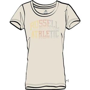 RUSSELL ATHLETIC S/S T-shirt met ronde hals voor dames, Regenachtige dag, L