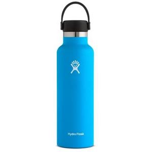 HYDRO FLASK - Waterfles van 621 ml - Vacuüm Geïsoleerde Roestvrij Stalen Drinkfles met Lekvrije Flex Cap - Dubbelwandige Herbruikbare Fles met Poedercoating - BPA-vrij - Standaard Opening - Pacific