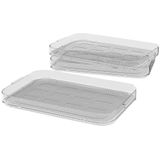 WMF Keukenminis droodroosterset, 3-delig, 27,7 x 17,6 x 7,1 cm, 3 droosterroosters voor dehydratoren, accessoires voor de keukenminis, droogautomaat, roestvrij staal