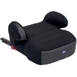Chicco, Quasar Fix i-Size, autostoeltje 7-12 jaar (126-150 cm), gemakkelijk te installeren met Isofix-systeem, met gevoerde armleuningen en comfortabele zitting, zwart