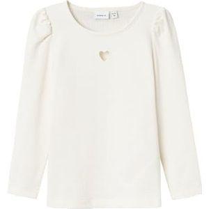 NAME IT Nmfsolvej Ls Slim Top Shirt met lange mouwen voor meisjes, Jet Stream, 122/128 cm