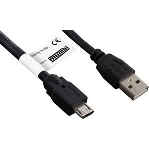 mumbi 09598 - USB-vervangingskabel voor micro-USB/Kindle-datakabel voor Amazon Kindle/Kindle Fire/Kindle-toetsenbord/Kindle Paperwhite/Kindle Touch, 2,00 m