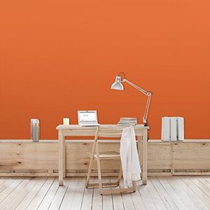 Apalis Vliesbehang effen behang breed | vliesbehang wandbehang muurschildering foto 3D fotobehang voor slaapkamer woonkamer keuken | oranje, 94576