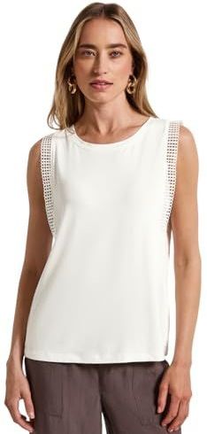 Street One - Dames Top - Wit - Gehaakte Details