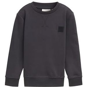 TOM TAILOR Jongens kinderen sweatshirt met badge, 29476 - Coal Grey, 92-98