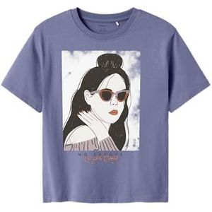 NAME IT Meisjes Nkfobia Nreg SS Top Box, Blue Ice, 122-128