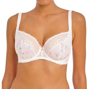 Freya - Beugelbeha bedrukt met kant Daydreaming Flora White - 90H, Witte Flora, 75H