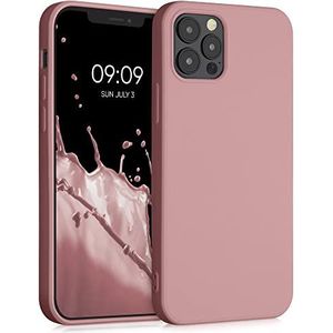 kwmobile telefoonhoesje compatibel met Apple iPhone 12 / iPhone 12 Pro hoesje - Zachte case voor smartphone - Back cover in winter roze