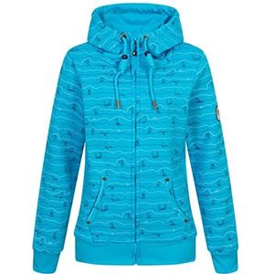 Ankerglut Dames hoodie sweatshirt sweatjack lange mouwen #Ankerglutwelle capuchontrui, blauw, 34